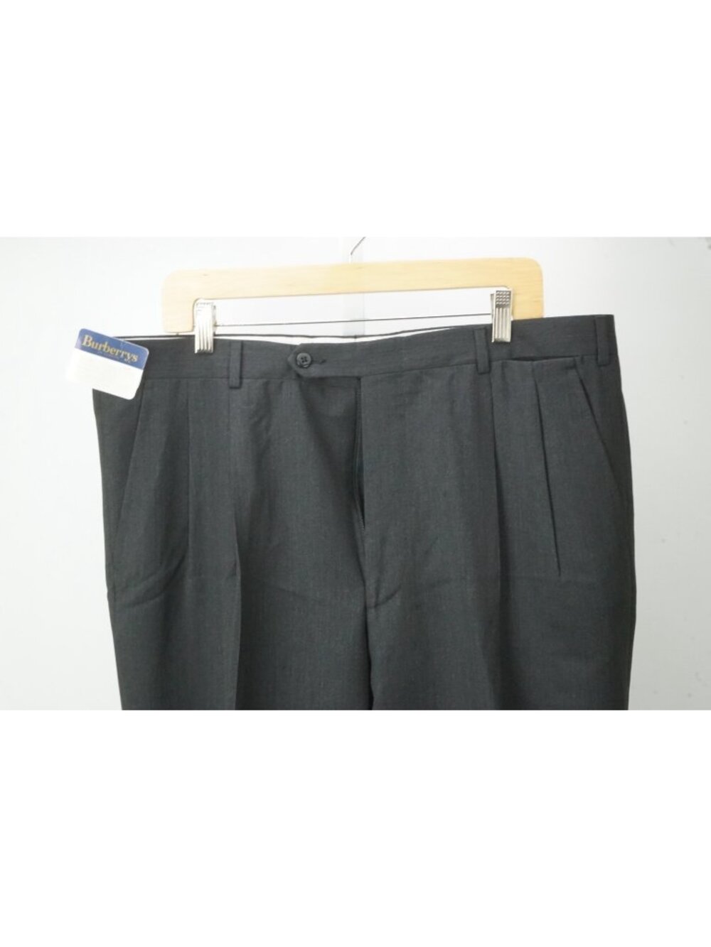Burberry London Dark Gray 100% Wool Mens Dress Pants Sz 56 EU BRAND NEW